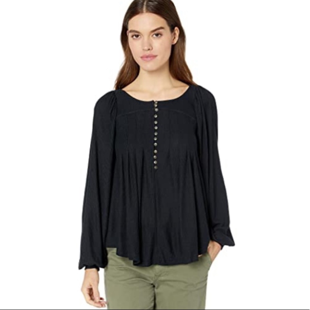 Free People NWOT❗️Devin Pleated Blouson Top
